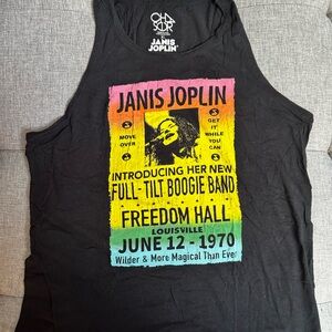 Chaser Black Janis Joplin Graphic Tank Top